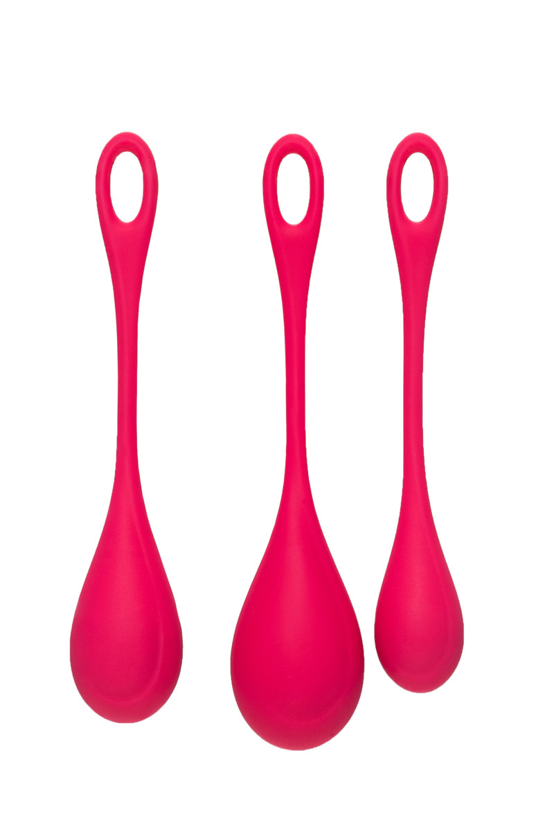 картинка Набор вагинальных шариков Satisfyer YONI, силикон, красный, Ø 2 см. от магазина ErosMania