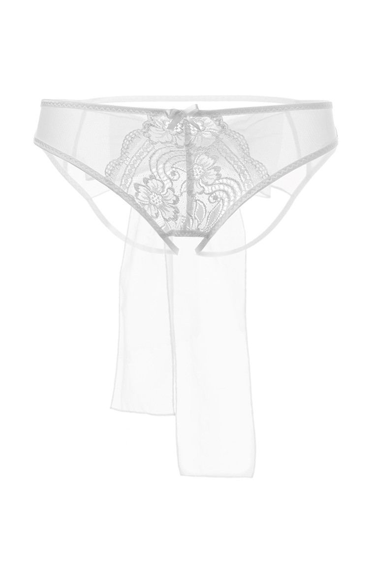 картинка Эротические трусики с бантом Erolanta Mia, белый (54-56) от магазина ErosMania
