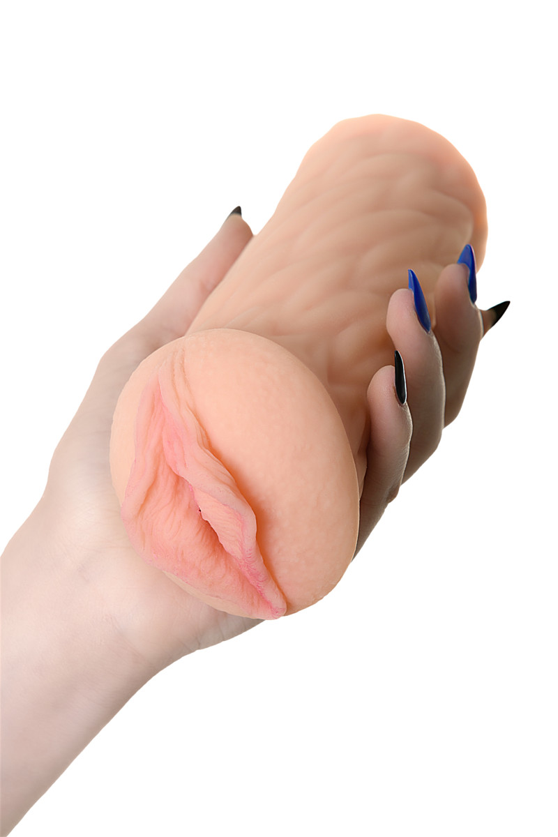 картинка Мастурбатор реалистичный KOKOS ELEGANCE.005 с вибрацией, TPR, телесынй, 16 см от магазина ErosMania