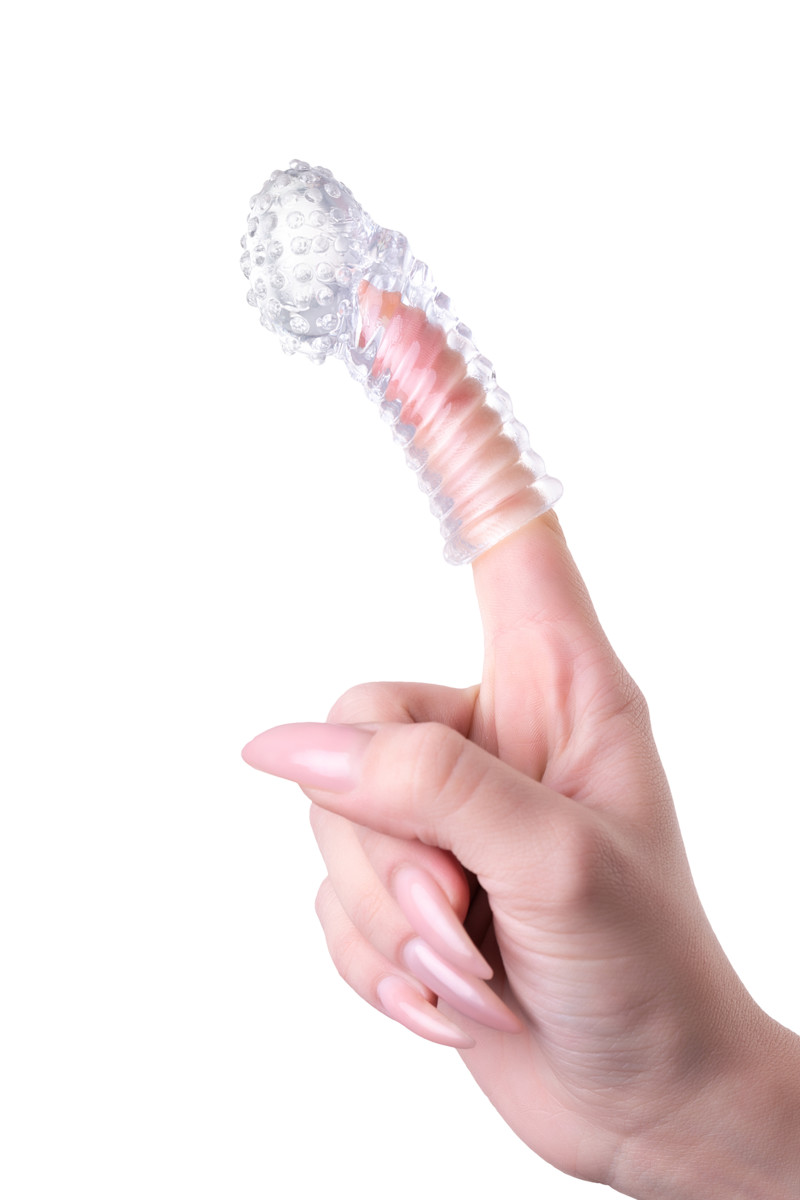 картинка Насадка на палец A-toys Dale, ТРЕ, прозрачный, 8,5 см от магазина ErosMania