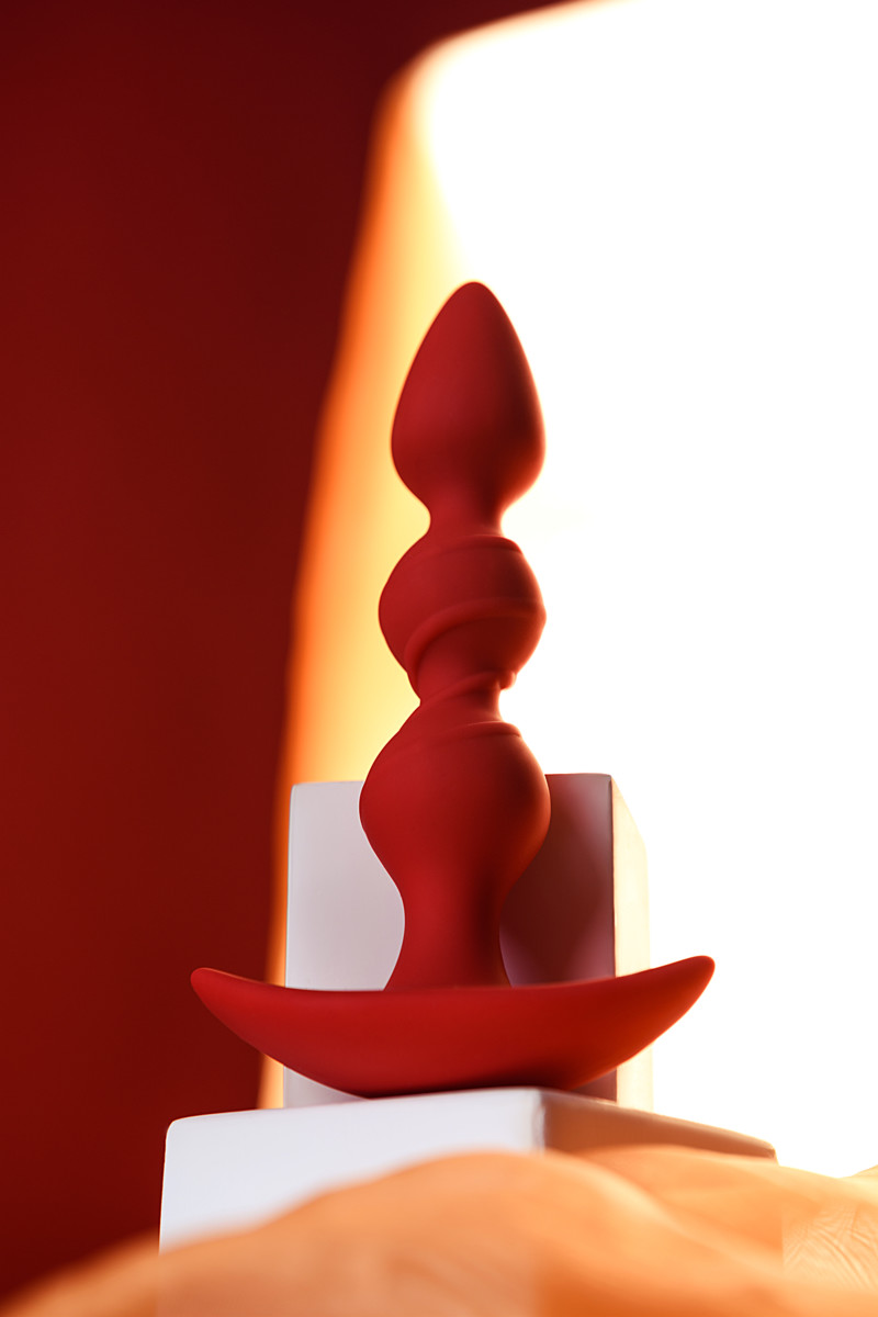 картинка Анальная втулка ToDo by Toyfa Trio, силикон, красная, 16 см, Ø 3,3 см от магазина ErosMania