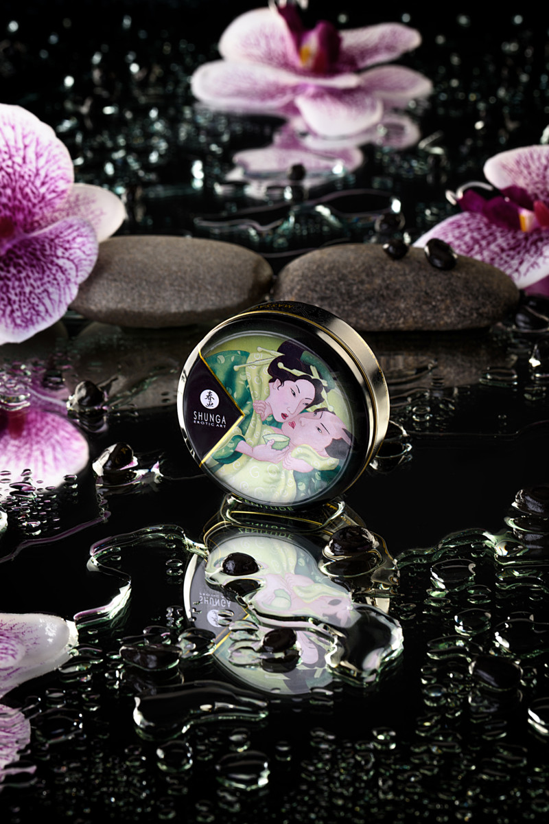 картинка Массажное аромамасло Shunga Zenitude, зелёный чай, 30 мл от магазина ErosMania