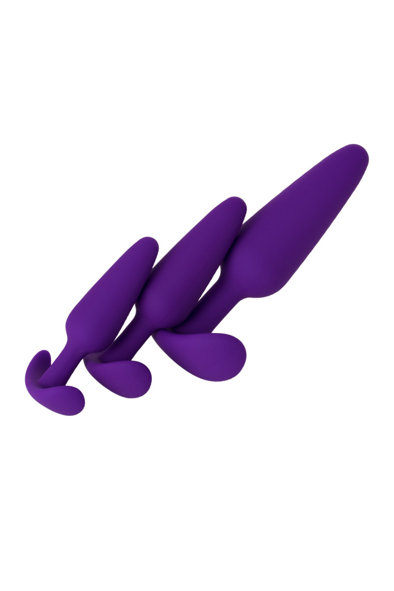 картинка Набор анальных втулок TOYFA  A-toys Jave, силикон, фиолетовый, 3  шт от магазина ErosMania