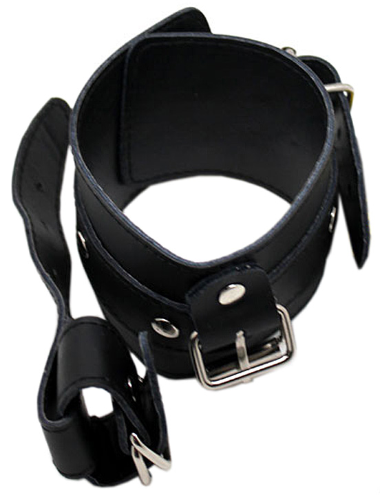 картинка Манжета с фиксацией больших пальцев, чёрная от магазина ErosMania