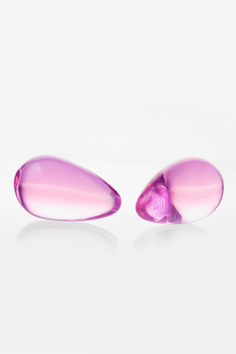 картинка Вагинальные шарики Sexus Glass, стекло, розовые, Ø 2,7 см от магазина ErosMania