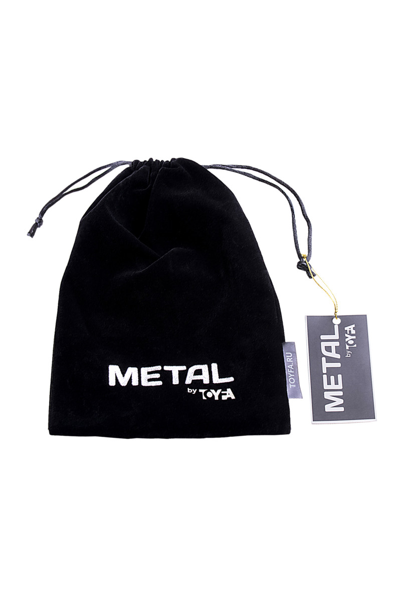 картинка Анальная втулка TOYFA Metal, маленькая, металл+искусственный мех, серебряная, с черным хвостиком, 4 от магазина ErosMania
