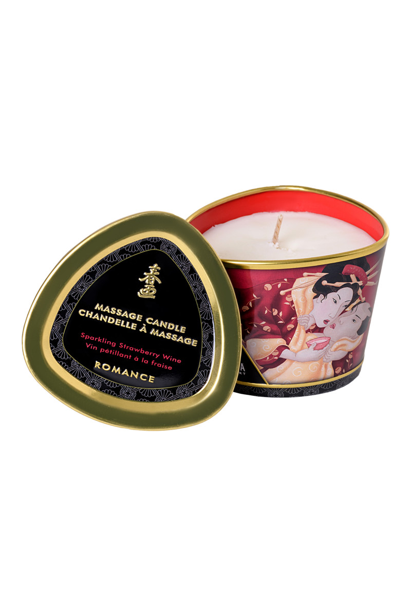 картинка Массажное аромамасло Shunga Romance, клубника и шампанское, 170 мл от магазина ErosMania