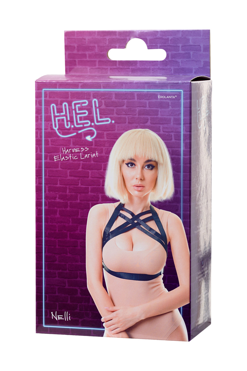 картинка Стреп H.E.L. Nelli, текстиль, черный, OS от магазина ErosMania