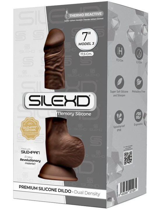картинка Фаллоимитатор SILEXD Model 3, коричневый, 7 от магазина ErosMania