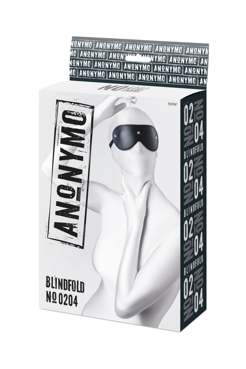 картинка Маска Anonymo, PU кожа, черная, 24 см от магазина ErosMania