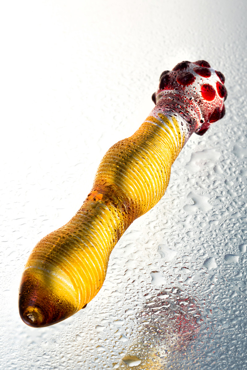 картинка Двусторонний фаллоимитатор Sexus Glass, стекло, прозрачный, 18 см от магазина ErosMania