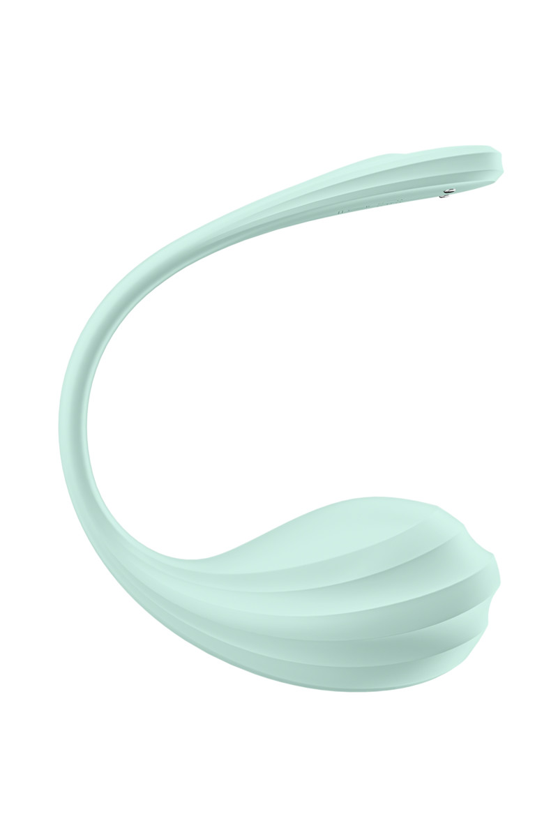 картинка Виброяйцо Satisfyer Smooth Petal Connect App, мятное, 6,5 см от магазина ErosMania