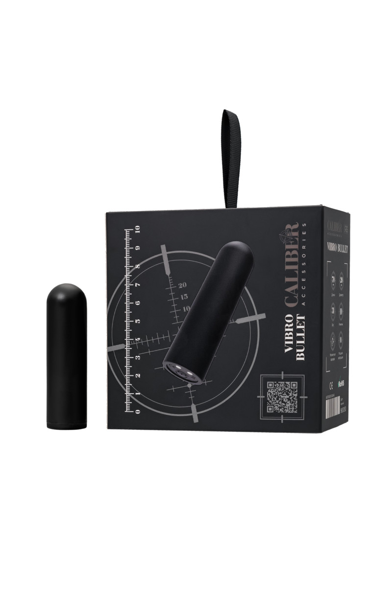 картинка Вибропуля RealStick CALIBER, черная от магазина ErosMania