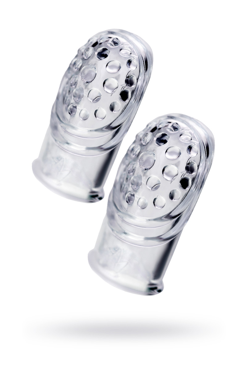 картинка Комплект насадок на палец A-toys Favi, TPE, прозрачный, 3,5 см от магазина ErosMania