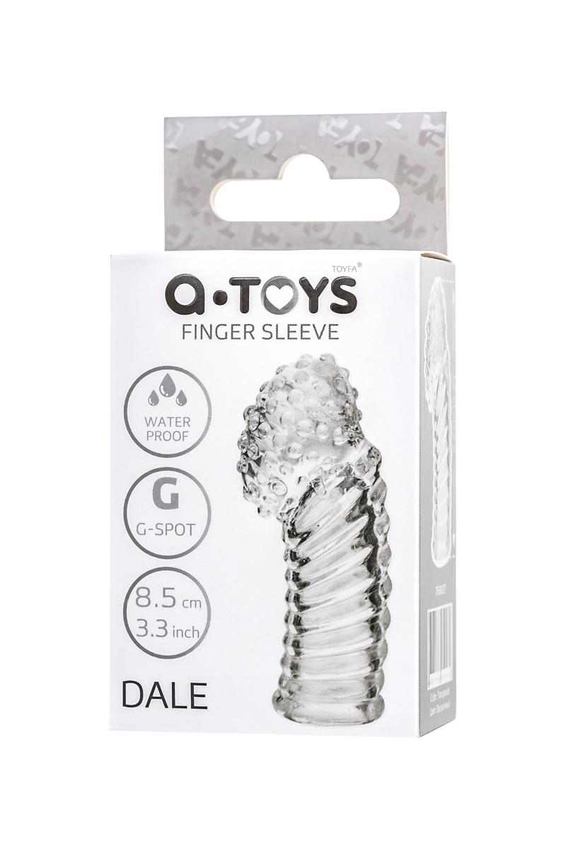 картинка Насадка на палец A-toys Dale, ТРЕ, прозрачный, 8,5 см от магазина ErosMania