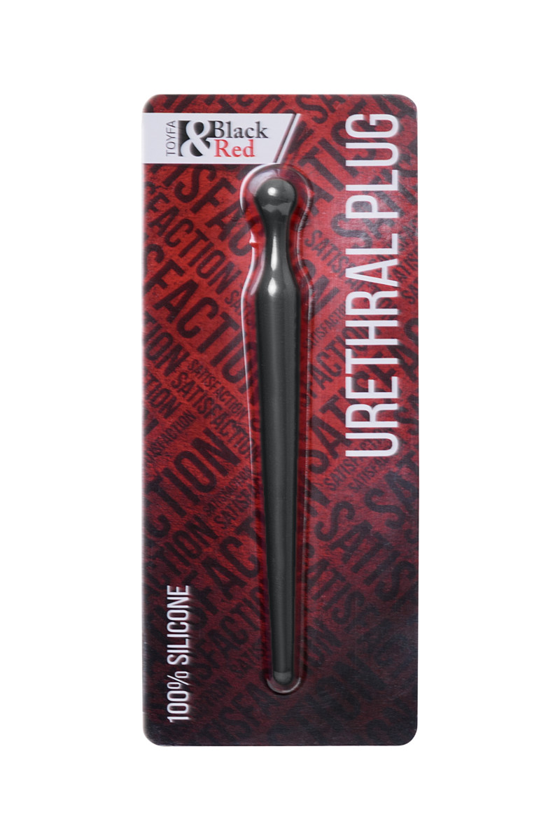 картинка Уретральный плаг Black&Red by TOYFA, силикон, черный, 10 см от магазина ErosMania