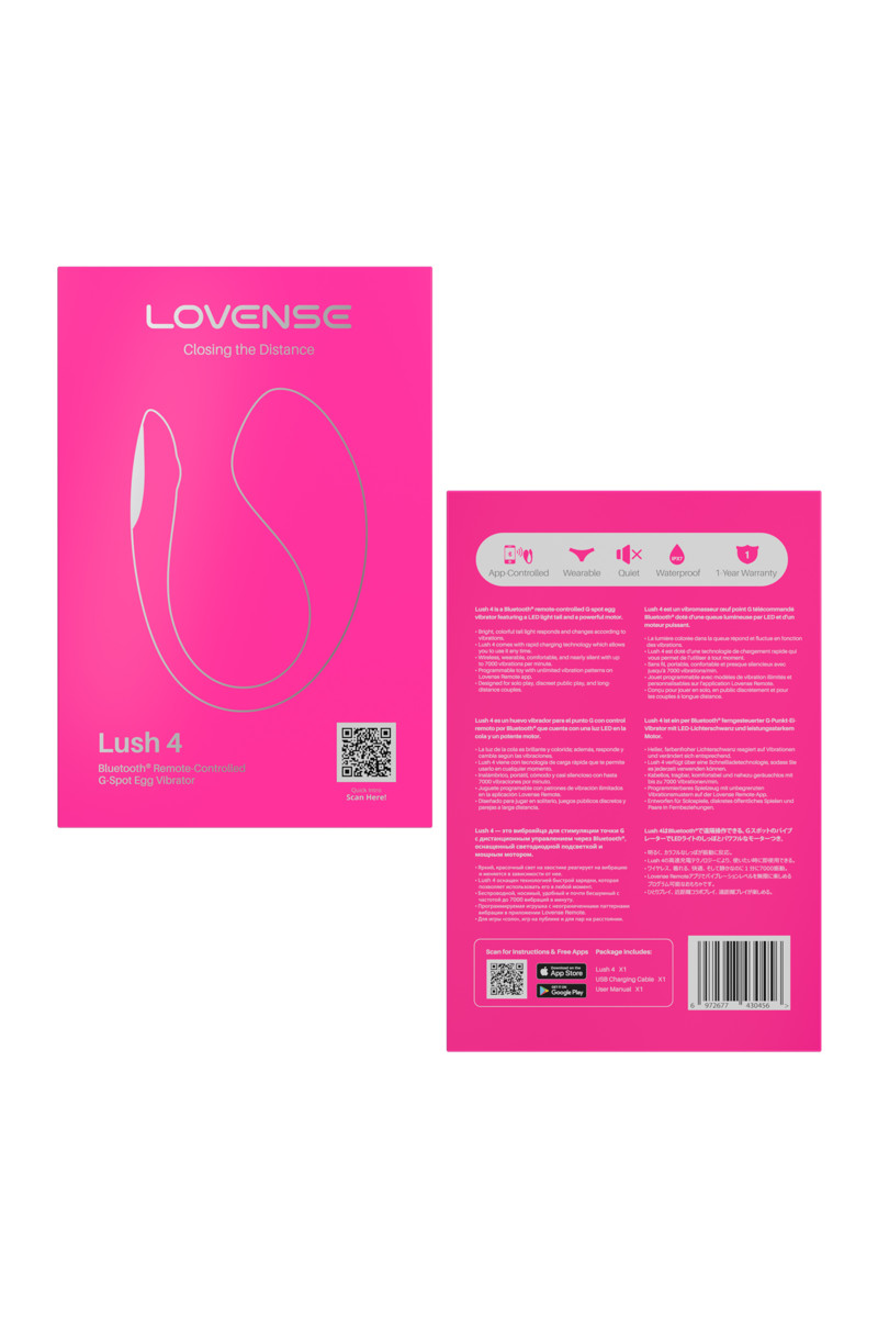 картинка Виброяйцо LOVENSE Lush 4, силикон, розовый, 18,1 см от магазина ErosMania