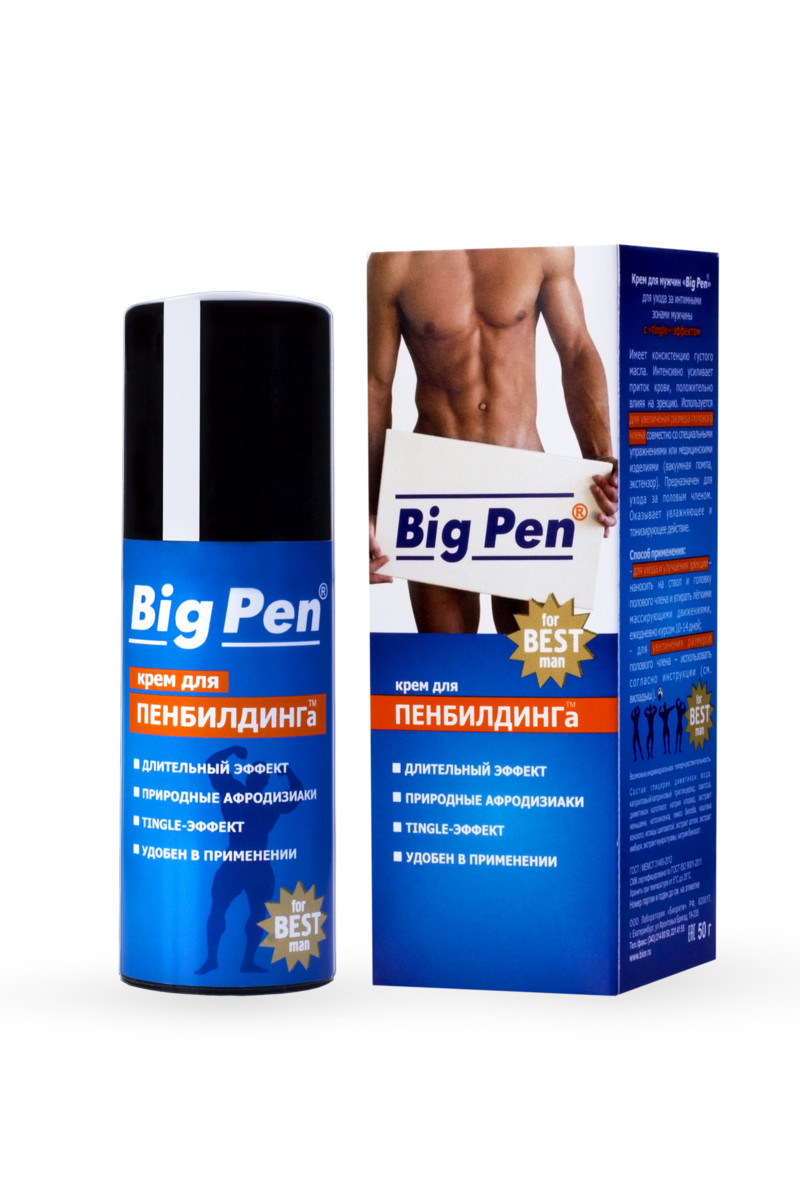 картинка Крем для увеличения пениса Big Pen для мужчин, 50 г от магазина ErosMania