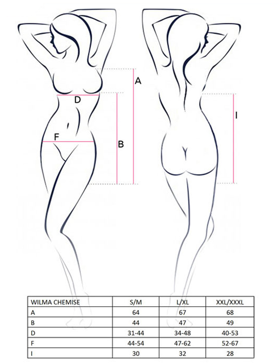 картинка Комбинация Wilma White, белая, XXL/XXXL от магазина ErosMania