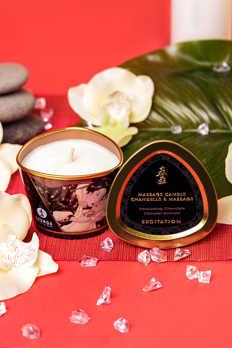 картинка Массажное аромамасло Shunga Excitation, шоколад, 170 мл от магазина ErosMania