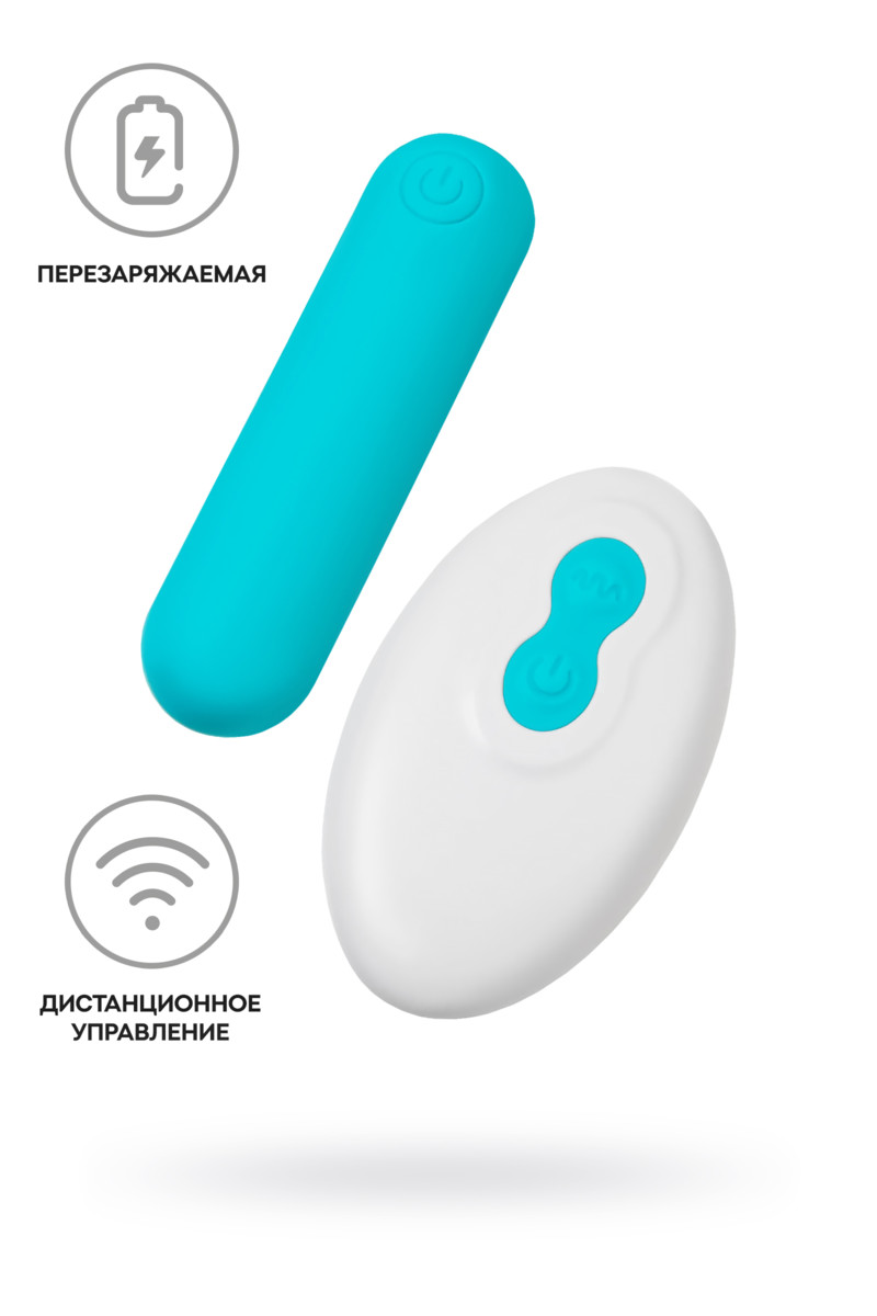 картинка Вибропуля A-Toys by TOYFA TNIM, силикон, голубой, 6,5 см от магазина ErosMania
