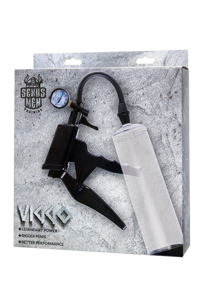картинка Механическая помпа для пениса Sexus Men Training Viggo, ABS-пластик, черная, 62 см от магазина ErosMania