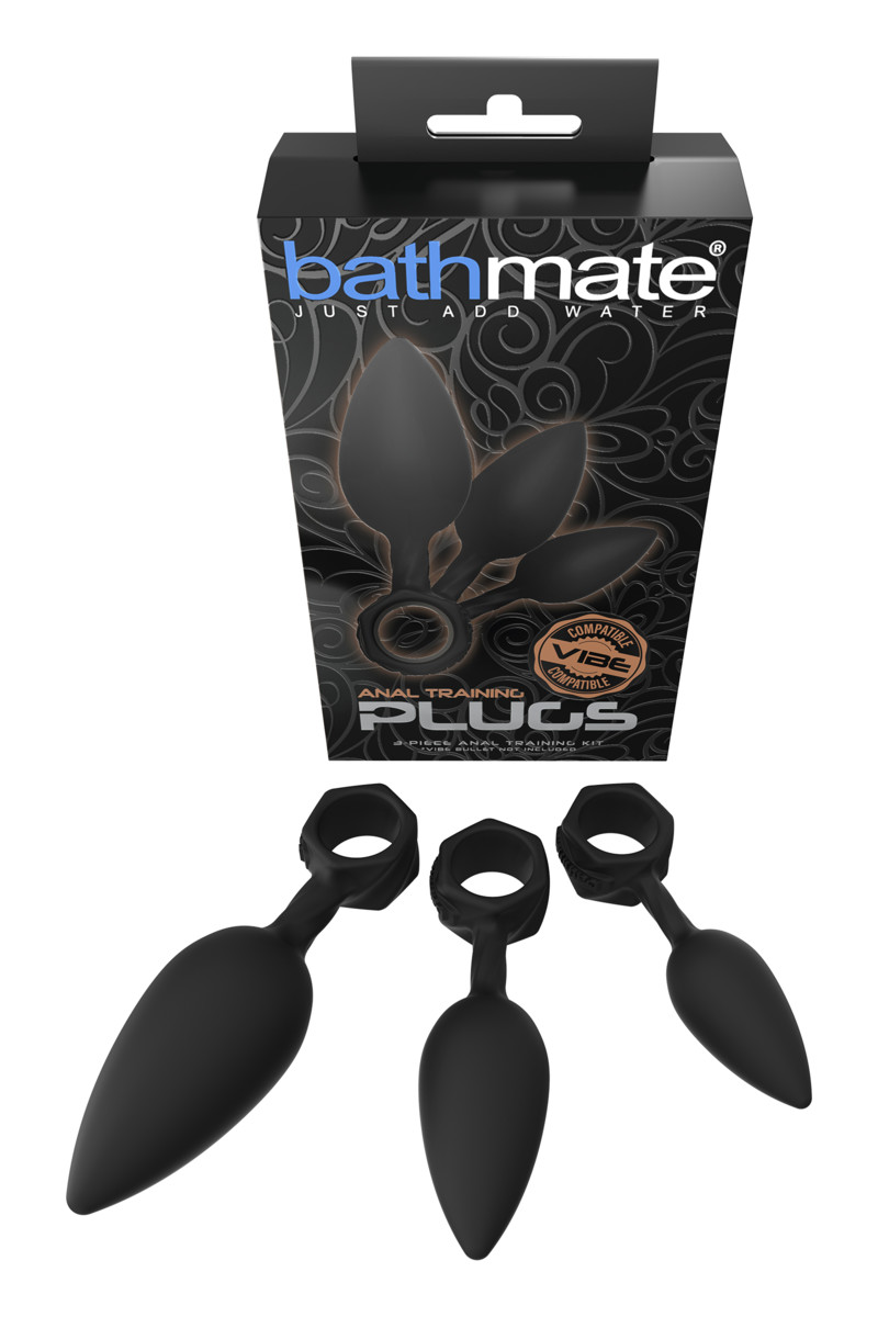 картинка Набор анальных плагов Bathmate Anal Training Plugs, силикон, чёрный от магазина ErosMania