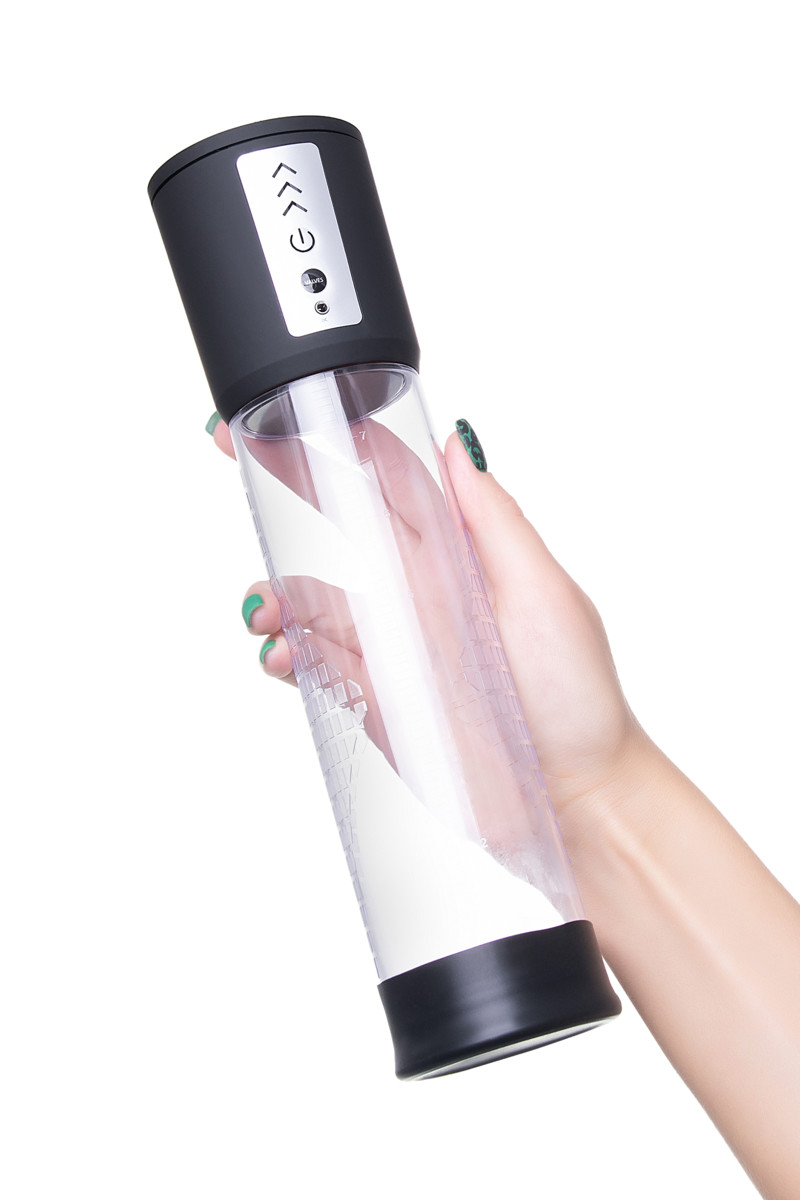 картинка Автоматическая помпа для пениса Sexus Men Expert Gunnar, ABS-пластик, черная, 28 см от магазина ErosMania