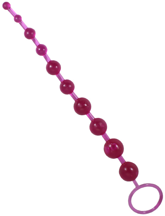 картинка Анальные шарики с ручкой, розовые, 300 мм от магазина ErosMania