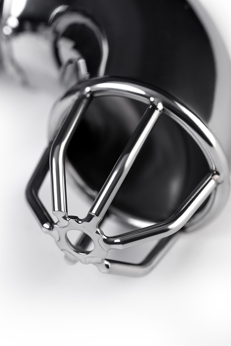 картинка Пояс верности мужской Metal by TOYFA с открытой головкой, серебряный, 13 см от магазина ErosMania