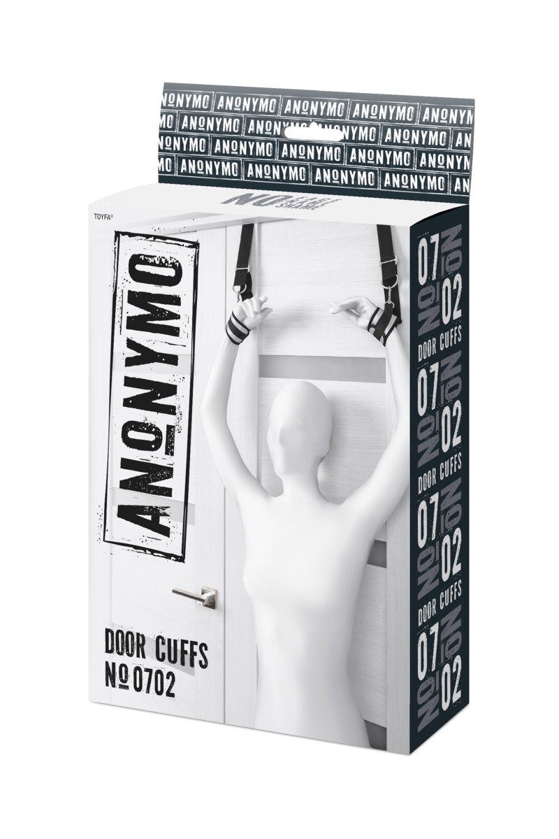 картинка Фиксаторы для рук Anonymo, полиэстер, серебряные, 23 см от магазина ErosMania