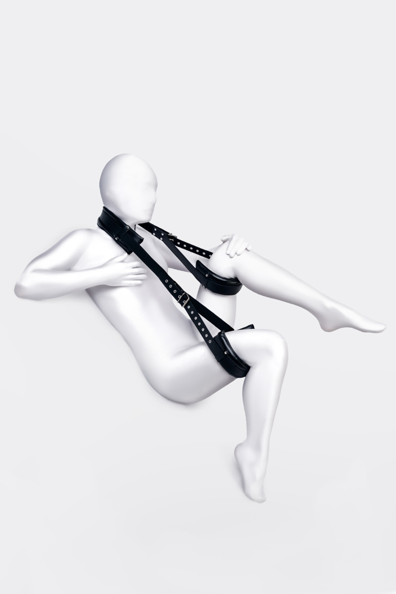 картинка Стропа фиксирующая Anonymo, PU кожа, черная, 145 см от магазина ErosMania