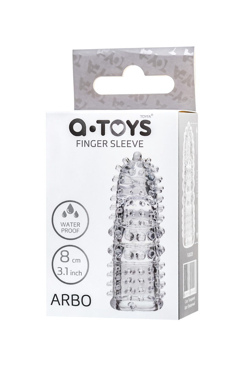 картинка Насадка на палец A-Toys Arbo, ТРЕ, прозрачный, 8 см от магазина ErosMania