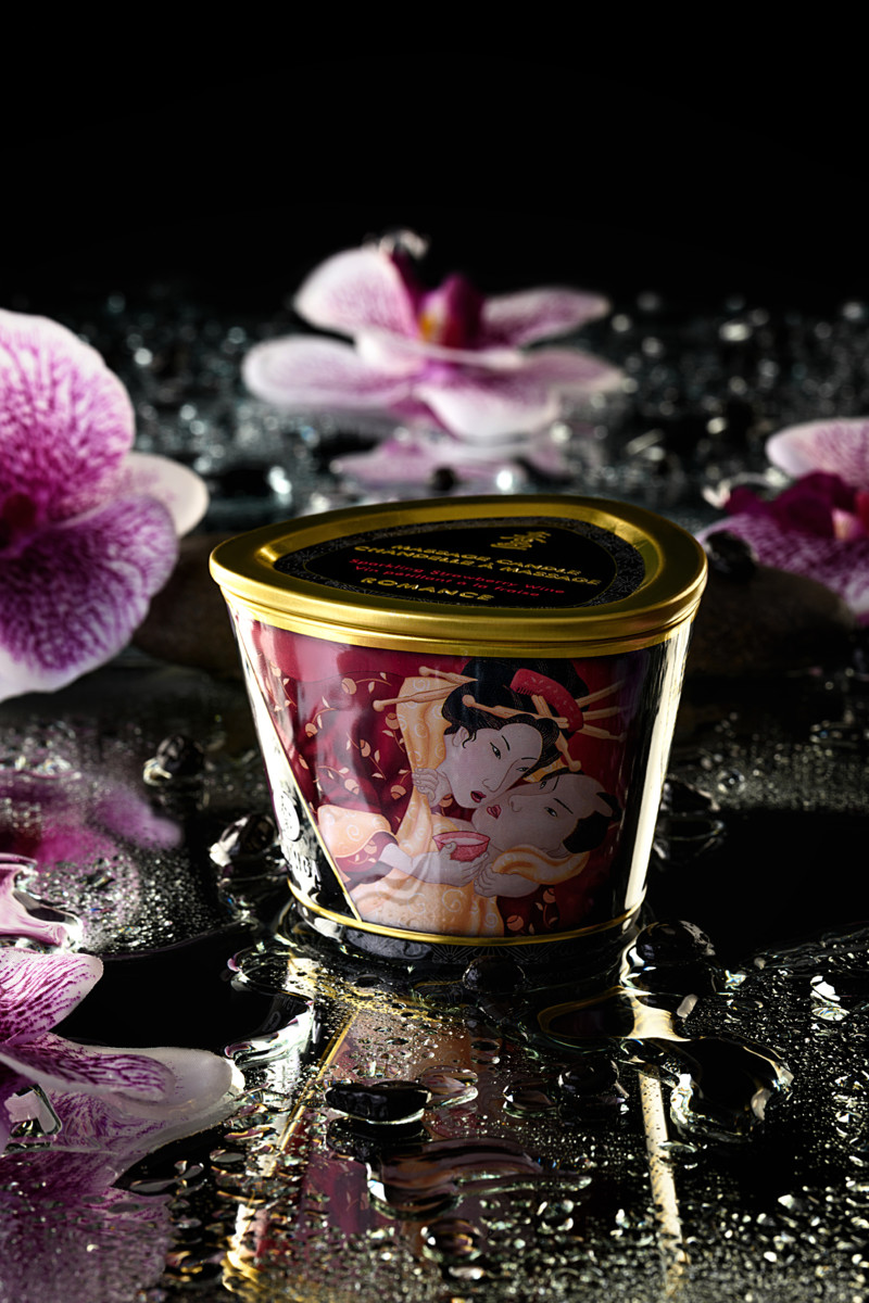 картинка Массажное аромамасло Shunga Romance, клубника и шампанское, 170 мл от магазина ErosMania