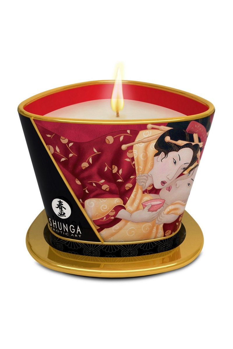 картинка Массажное аромамасло Shunga Romance, клубника и шампанское, 170 мл от магазина ErosMania