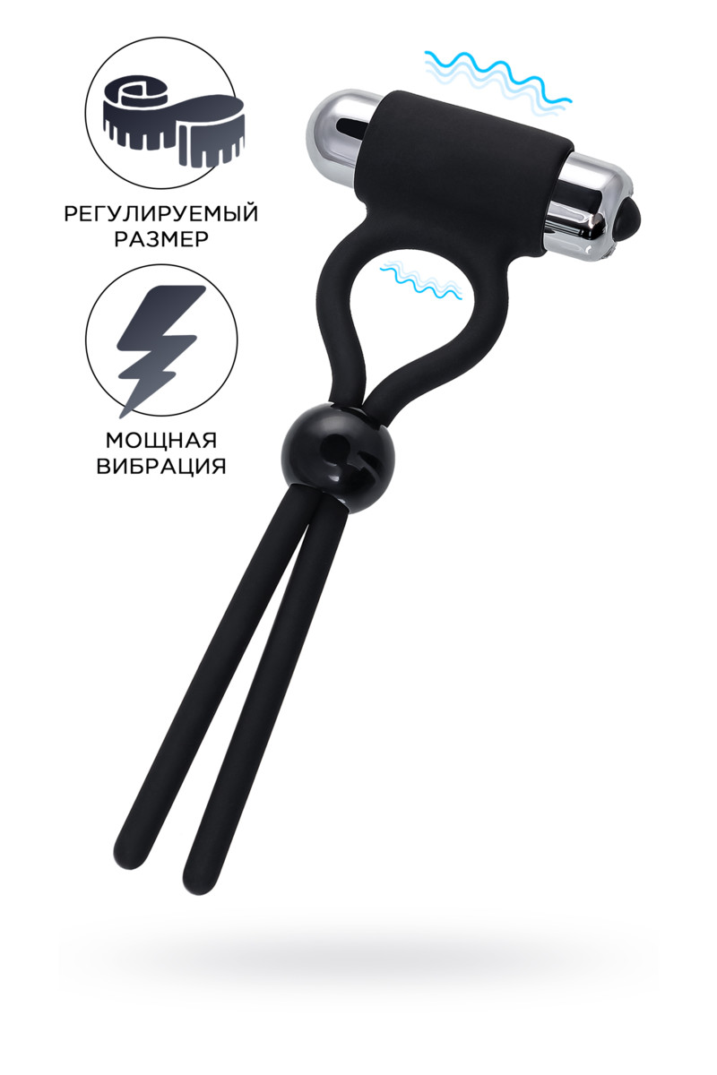 картинка Лассо на пенис A-toys by TOYFA Ect, силикон, черное, 14 см от магазина ErosMania