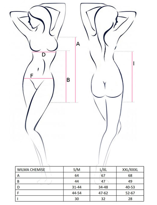 картинка Комбинация Wilma White, белая, S/M от магазина ErosMania
