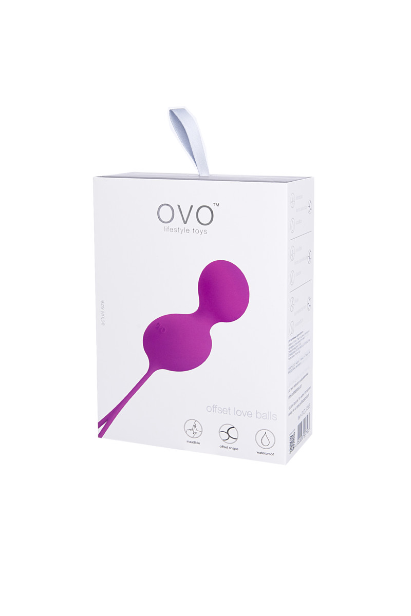 картинка Вагинальные шарики OVO силиконовые, фиолетовые от магазина ErosMania
