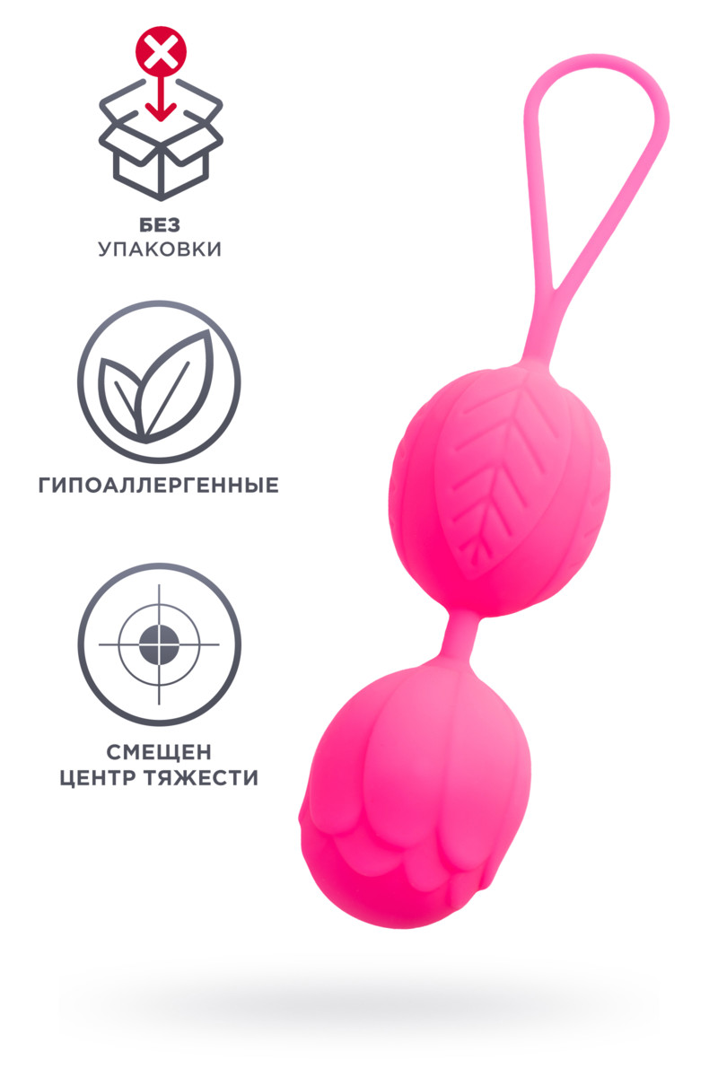 картинка Вагинальные шарики, силикон, розовые, 15 см (в пакете) от магазина ErosMania