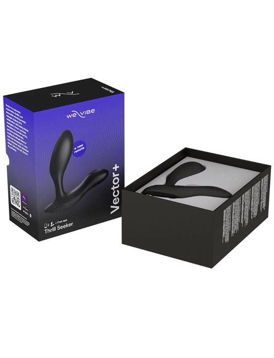 картинка Массажёр простаты регулируемый We-Vibe Vector +, чёрный от магазина ErosMania