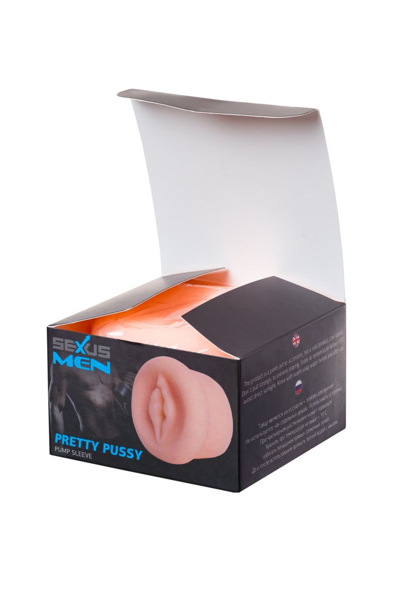 картинка Насадка на помпу Sexus Men PRETTY PUSSY, TPE, телесный, 7,5 см от магазина ErosMania