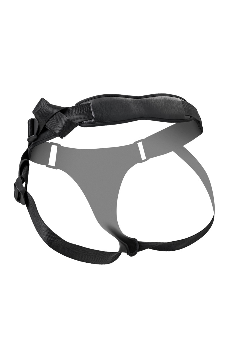 картинка Трусики для страпона  RealStick CALIBER, экокожа, черные от магазина ErosMania