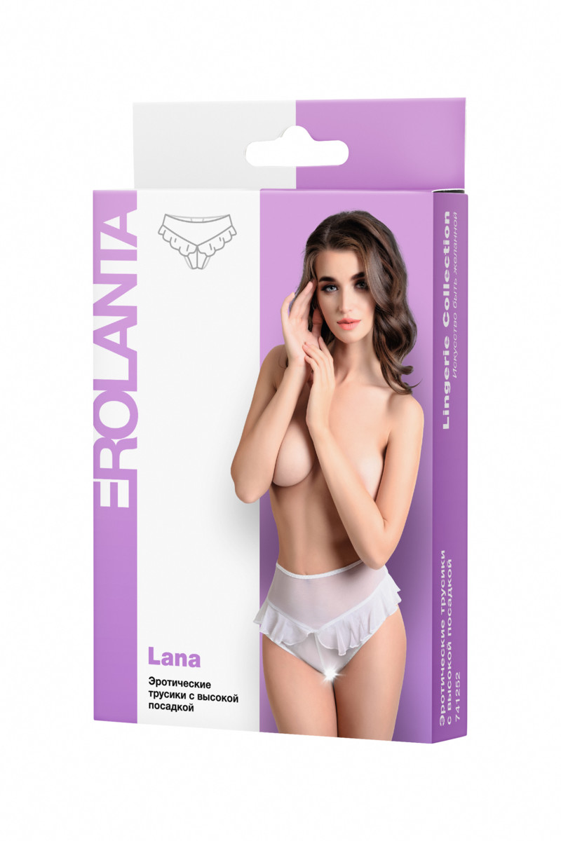 картинка Эротические трусики с высокой посадкой Erolanta Lana, белый (42-44) от магазина ErosMania