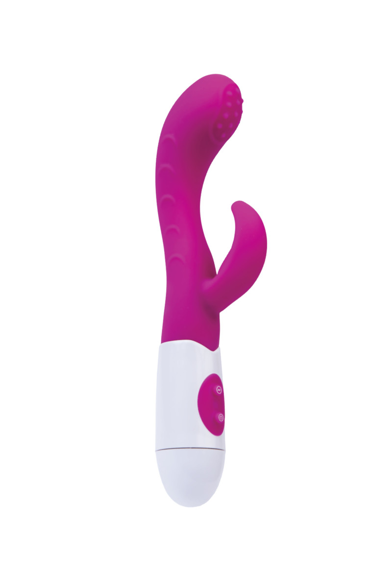 картинка Вибратор с клиторальным стимулятором TOYFA A-Toys Nessy, силикон, розовый, 20 см от магазина ErosMania
