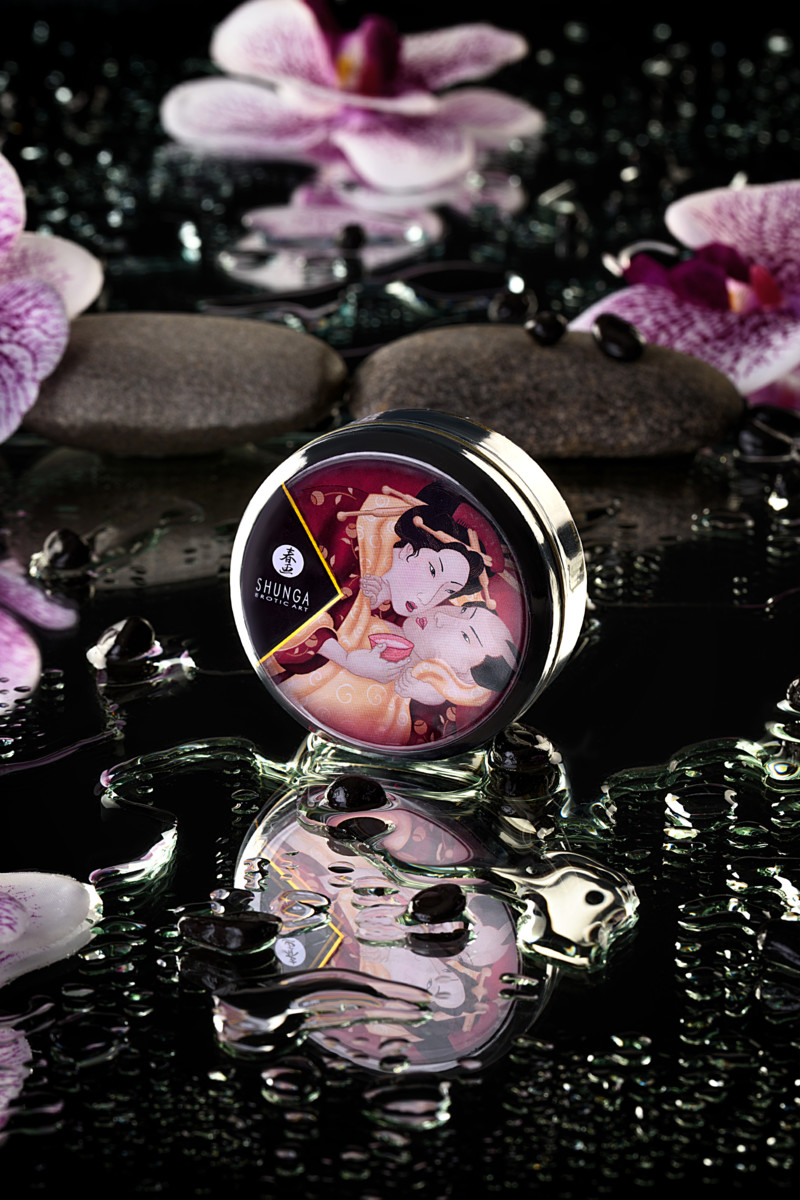 картинка Массажное аромамасло Shunga Romance, клубника и шампанское, 30 мл от магазина ErosMania