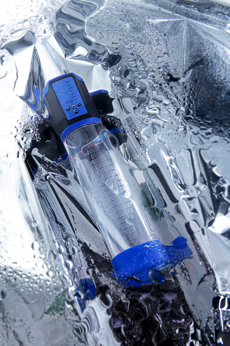 картинка Автоматическая помпа для пениса Sexus Men Expert Ragnar, ABS-пластик, синяя, 29 см от магазина ErosMania