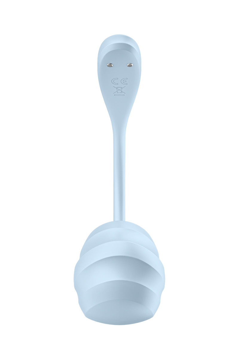 картинка Виброяйцо Satisfyer Smooth Petal Connect App, голубое, 6,5 см от магазина ErosMania