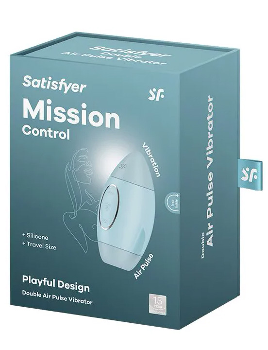 картинка Вакуумно-волновой вибростимулятор Satisfyer Mission Control, голубой от магазина ErosMania