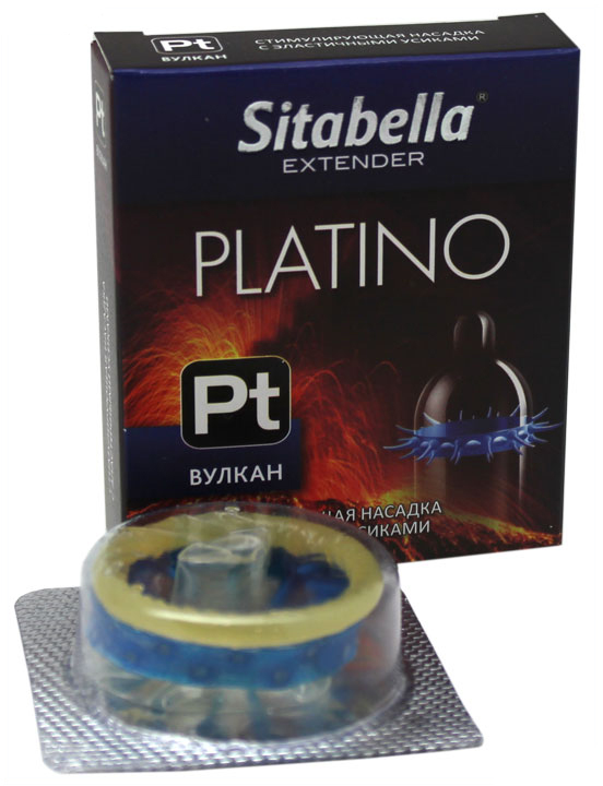 картинка Насадка стимулирующая Extender Platino «Вулкан» с эластичными усиками от магазина ErosMania