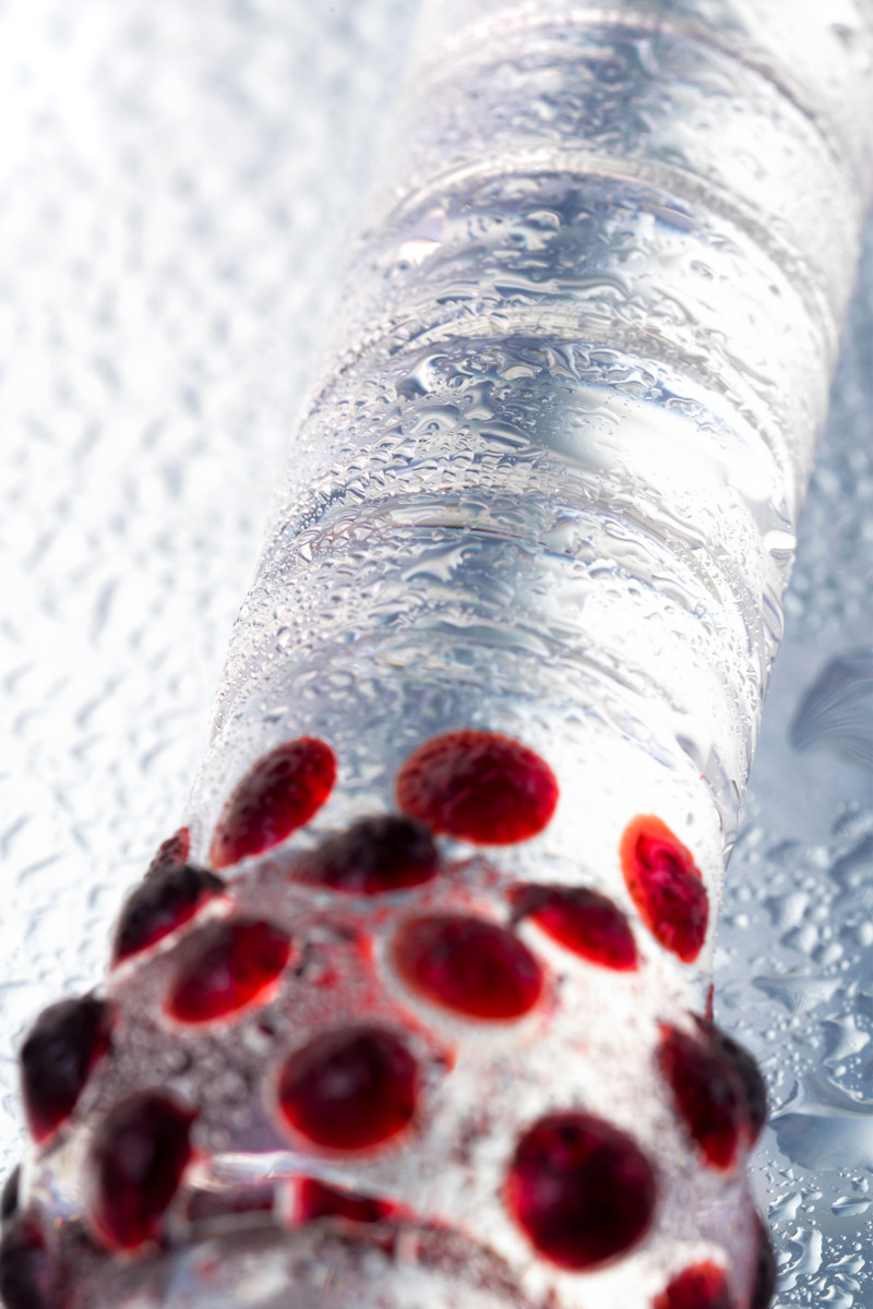 картинка Двусторонний фаллоимитатор Sexus Glass, стекло, прозрачный, 22 см от магазина ErosMania